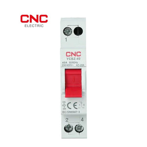 CNC 1 Pole Changeover Switch 63A | DIN Rail front view changeover switch Pakistan