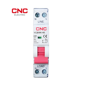 CNC 1P+N MCB 10A-40A | Compact Circuit Breaker front view AC circuit breaker Pakistan