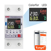 VA 63A Smart Protector | Wi-Fi KWH 10-in-1 Voltage, Current & Leakage Protection