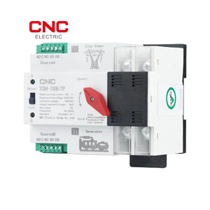 CNC 2 Pole 100A YCQ4 Automatic Transfer Switch | Reliable Power Changeover front view automatic transfer switch Pakistan