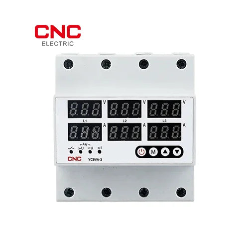 CNC VA Protection Device 4 Pole 3 Phase 63A, 100A | Durable Power Control angled view voltage protector Pakistan