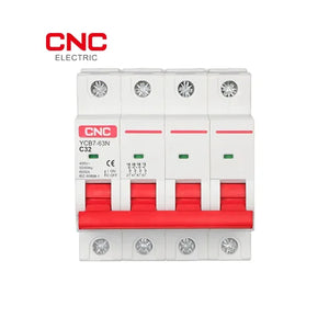 CNC AC 4 Pole MCB 20A, 32A, 40A, 63A front view AC circuit breaker Pakistan