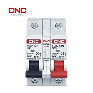 CNC AC MTS 2P(1+1) Miniature Transfer Switch 63A | Secure Power Control Solution front view Pakistan