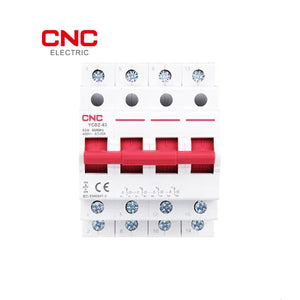 CNC AC 4P Changeover Breaker Din Rail 63A, 100A, 125A - YCBZ front view changeover switch Pakistan