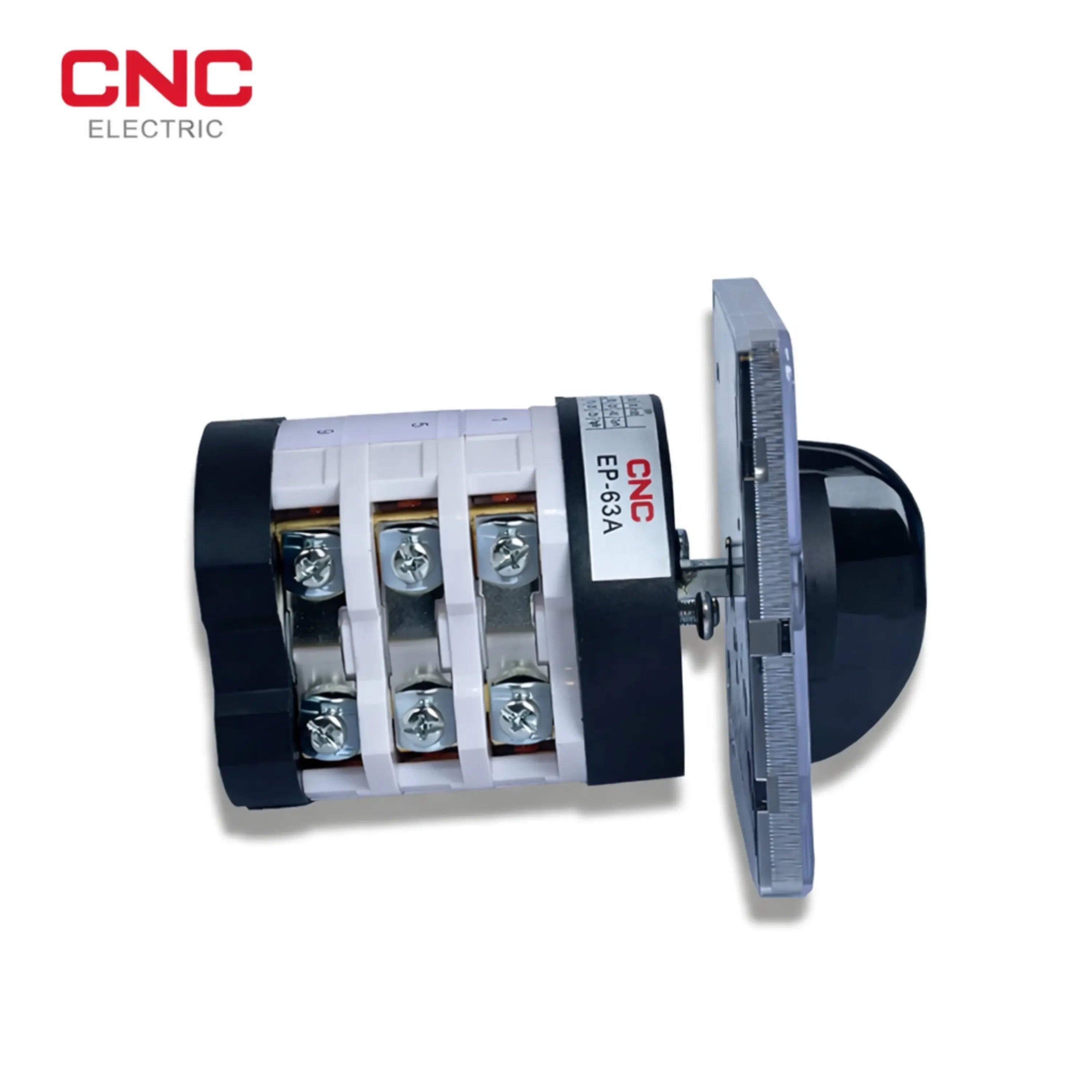 CNC 3 Pole Changeover Switch EP 20A-63A angled view changeover switch Pakistan