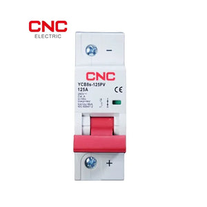 CNC DC 1P MCB 500V 125A YCB1 | Reliable Protection front view DC solar circuit breaker Pakistan