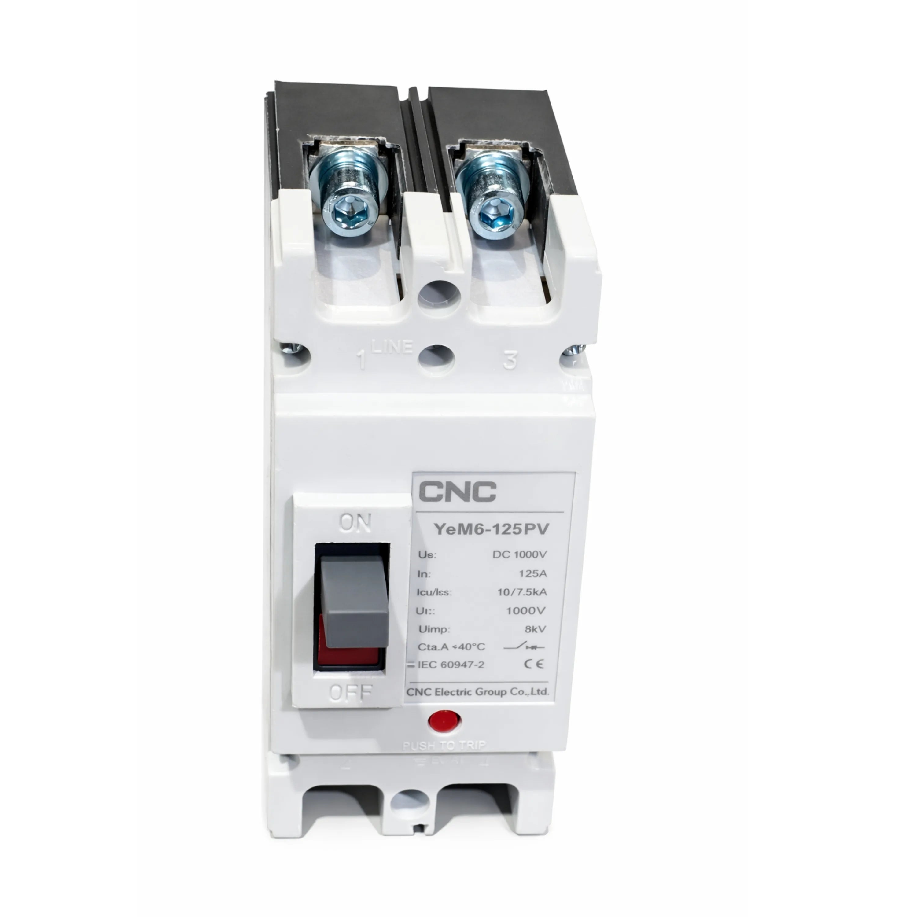 DC MCCB 125A 1000V – YeM6-125PV