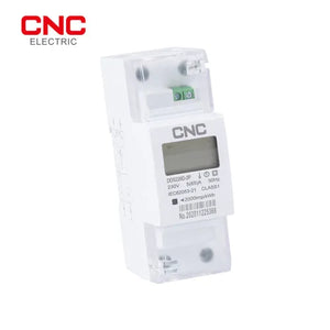 CNC Single Phase Din-Rail LCD Energy Meter | Reliable Power Monitoring front view energy meter Pakistan
