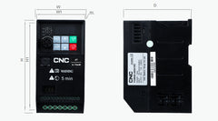 CNC YCB600 VFD overall and mounting dimensions Pakistan