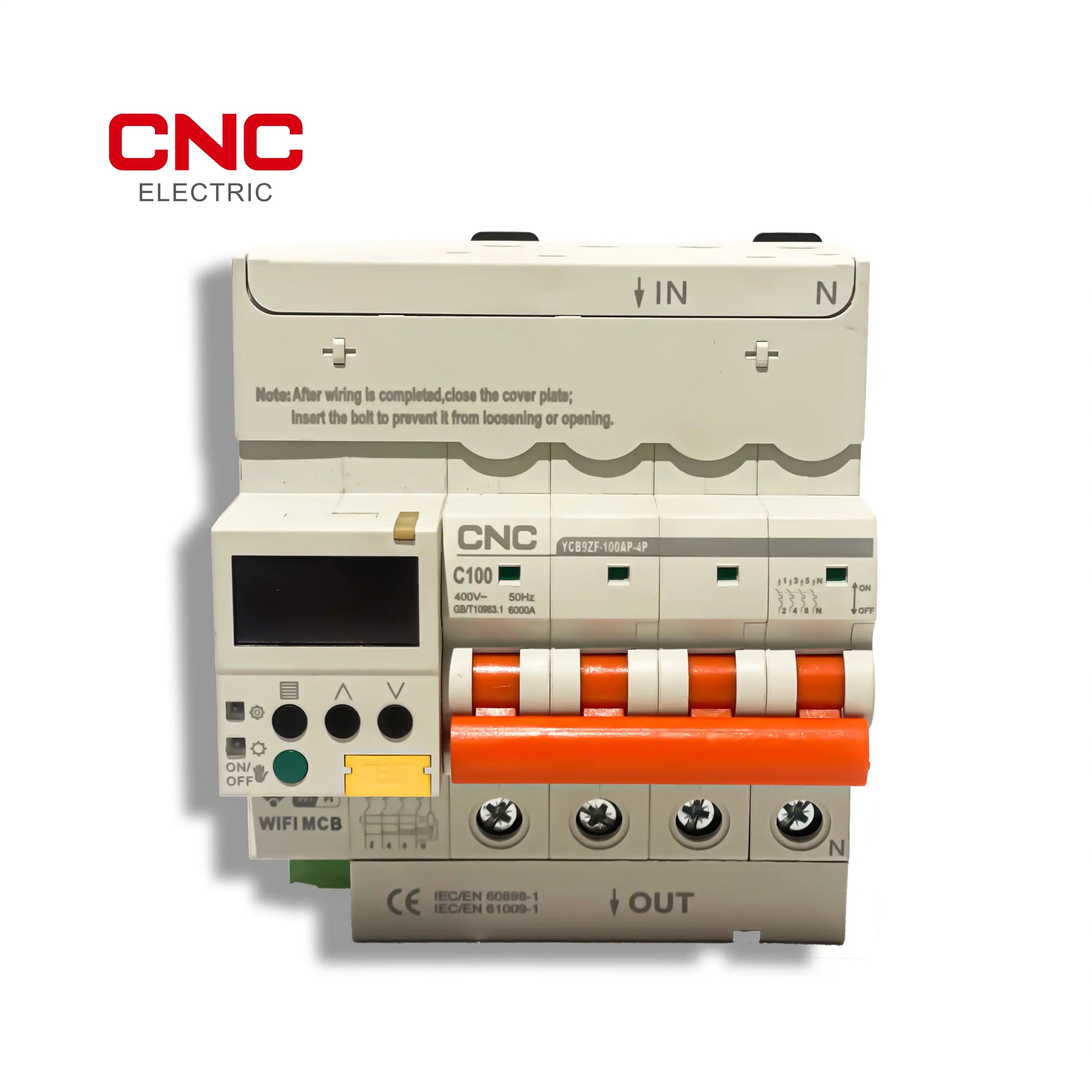 Wi-Fi 4 Pole Smart Circuit Breaker with Display