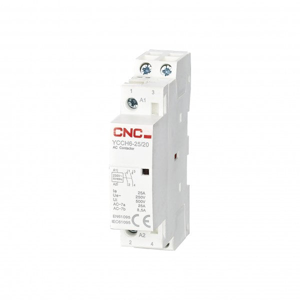 CNC YCCH6 modular contactor 25A front view DIN rail AC contactor Pakistan