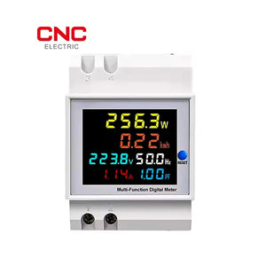 CNC Digital DIN-Rail Multi-Function Meter 300V | Reliable Energy Measurement front view energy meter Pakistan