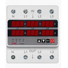 CNC VA Protection Device 4 Pole 3 Phase 63A, 100A | Durable Power Control front view voltage protector Pakistan