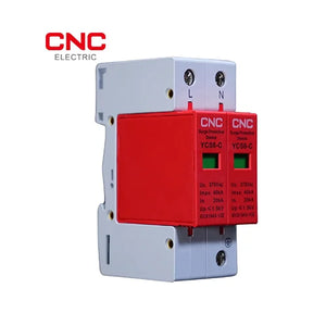 CNC AC 2 Pole 20KA-40KA 275V, 385V, 440V, 750V Surge Protection Devices YCS6 angled view surge protection device Pakistan