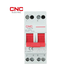 CNC 2 Pole Changeover Switch 63A | DIN Rail front view changeover switch Pakistan