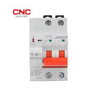 CNC Wi-Fi 2 Pole Circuit Breaker 100A | Remote Control & App Monitoring front view smart WiFi circuit breaker Pakistan