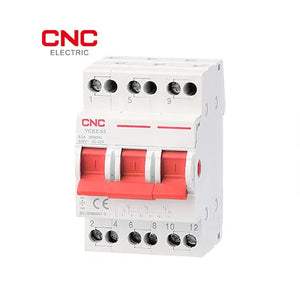 CNC AC 3P Changeover Breaker Din Rail 63A - YCBZ front view changeover switch Pakistan