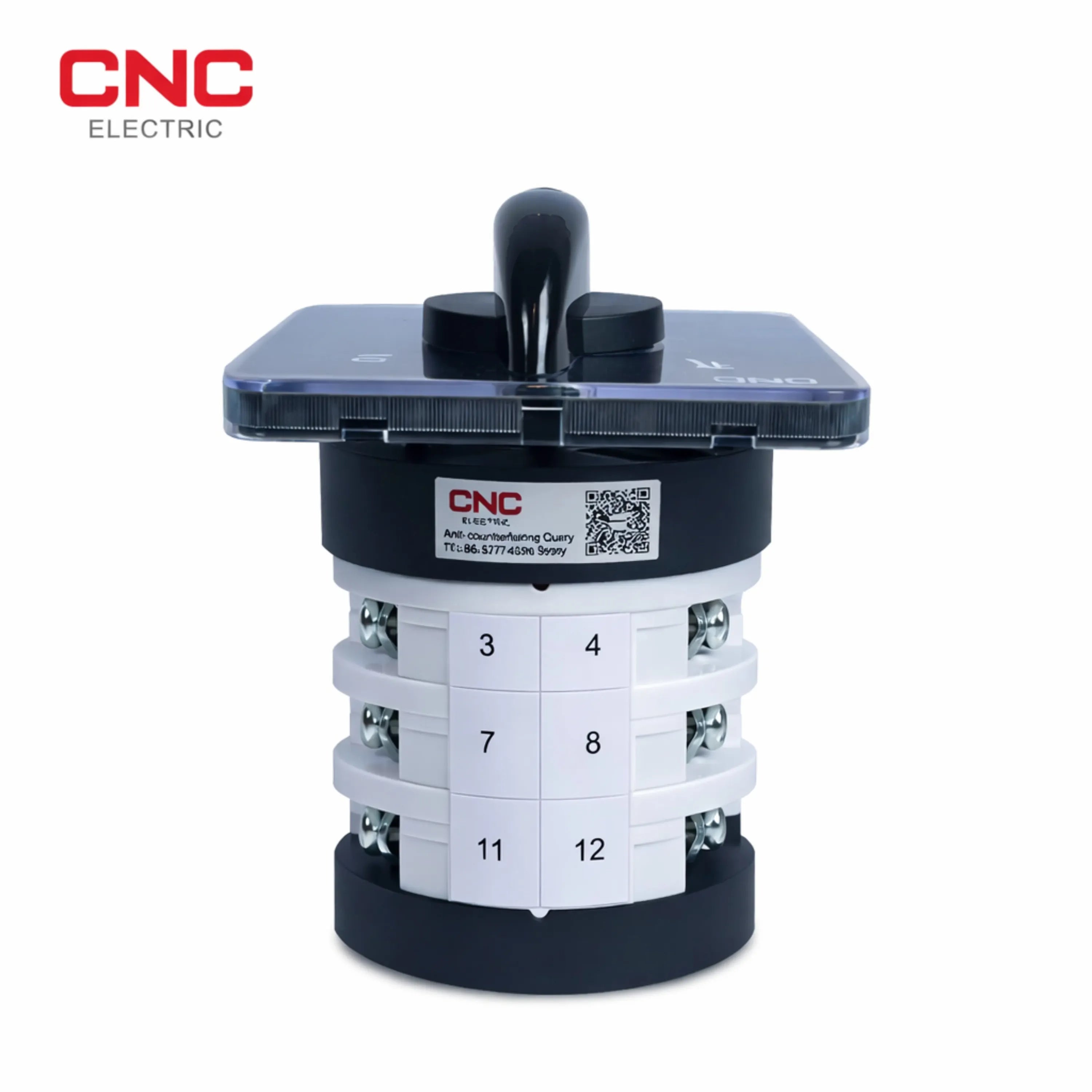 CNC 3 Pole Changeover Switch EP 20A-63A perspective view changeover switch Pakistan