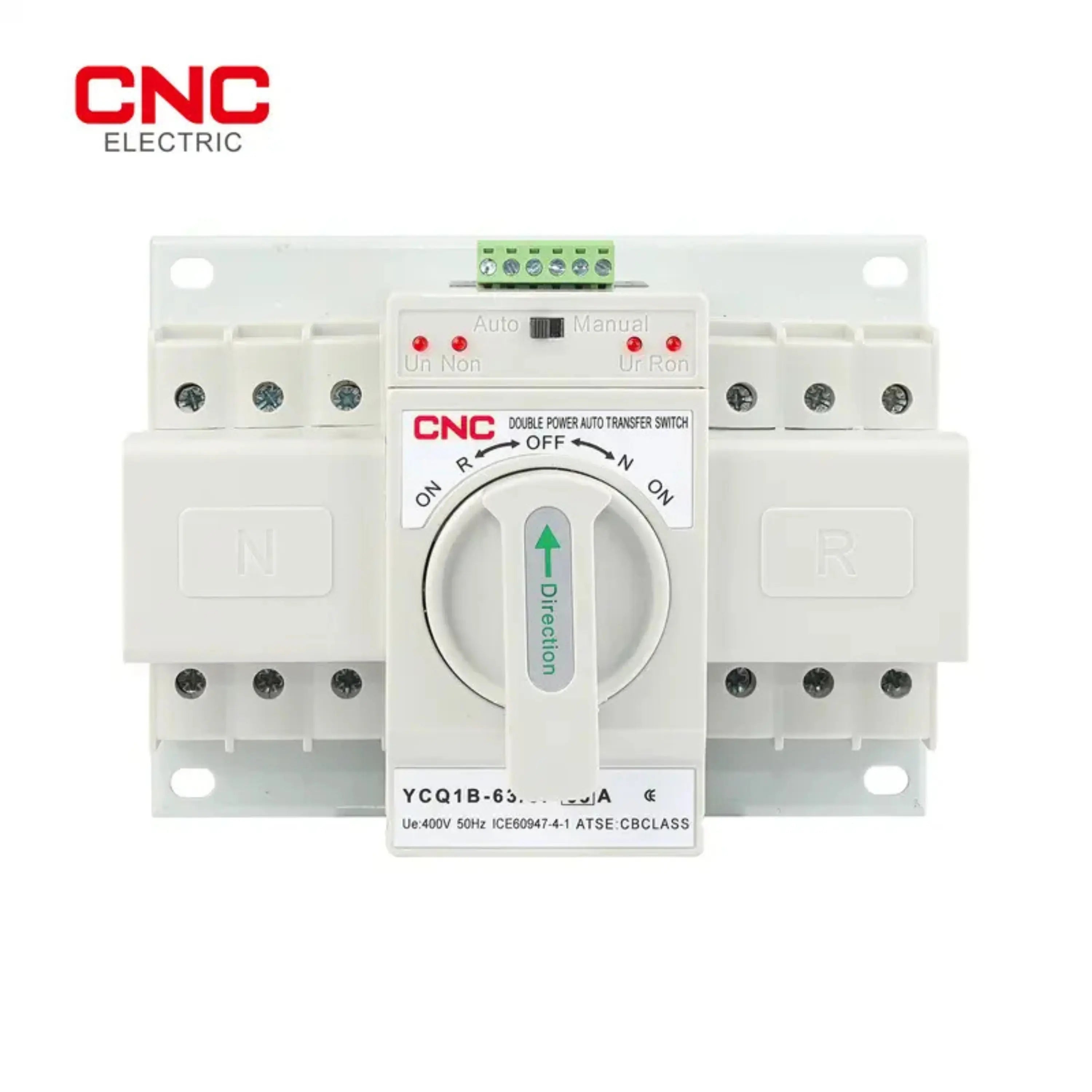CNC 4 Pole 63A YCQ1B Automatic Transfer Switch | Reliable Power Backup front view automatic transfer switch Pakistan