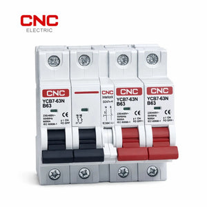 CNC AC MTS 4P(2+2) Miniature Transfer Switch 63A | Secure Power Control Solution angled view Pakistan