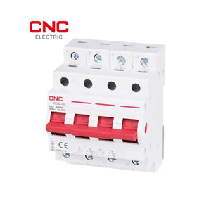 CNC AC 4P Changeover Breaker Din Rail 63A, 100A, 125A - YCBZ angled view changeover switch Pakistan