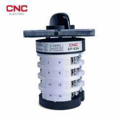 CNC 4 Pole Changeover Switch EP 63A angled view changeover switch Pakistan