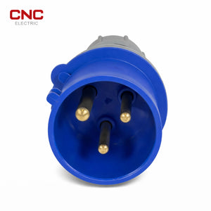 CNC Industrial 3 Pin Plug & Socket | Heavy Duty angled view industrial connector Pakistan