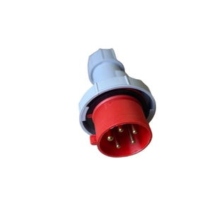 CNC Industrial 5 Pin Plug & Socket | Heavy Duty 3 Phase Power Connector angled view industrial connector Pakistan