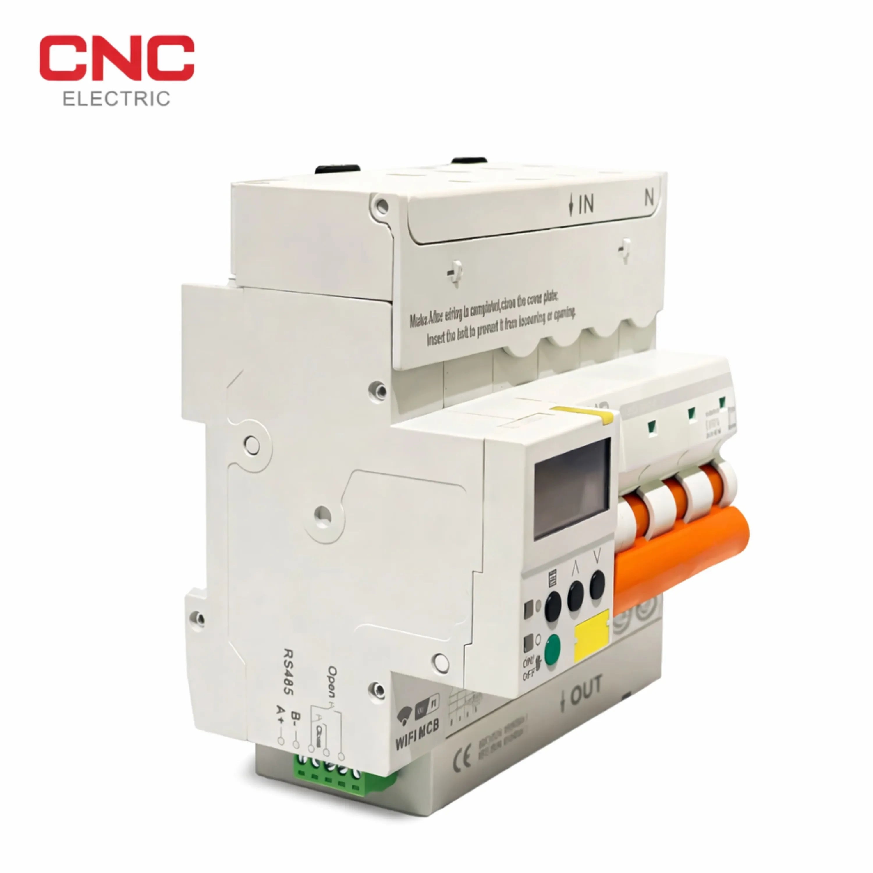 CNC WiFi 4 Pole Smart Breaker 100A | Display angled view smart WiFi circuit breaker Pakistan