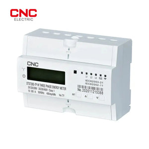 CNC WiFi 3 Phase Energy Meter | DIN Rail Smart front view smart WiFi circuit breaker Pakistan
