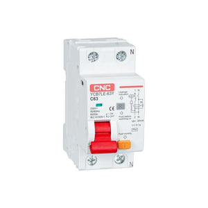 CNC RCBO 1P+N 32A-63A | Earth Leakage Breaker angled view earth leakage breaker Pakistan
